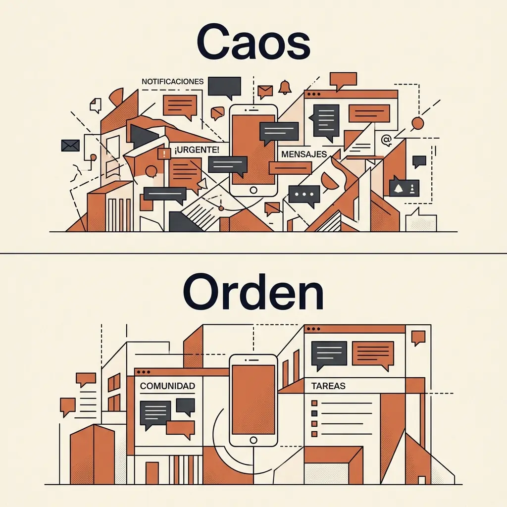 Comunicación profesional en condominios vs grupos de WhatsApp